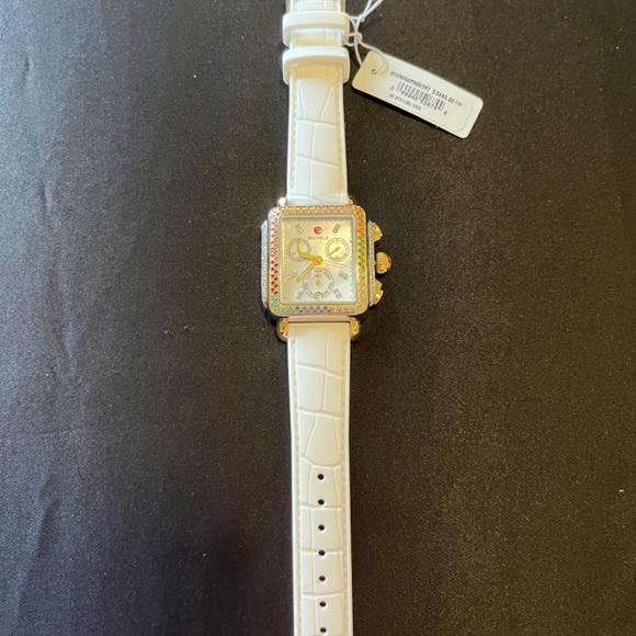 MICHELE DECO CAROUSEL TWO-TONE 18K GOLD DIAMOND WATCH - Picture 3 of 3